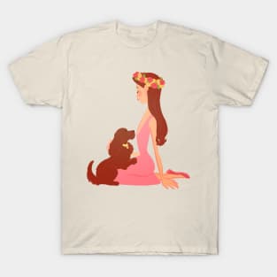 Spaniels and Flowers T-Shirt